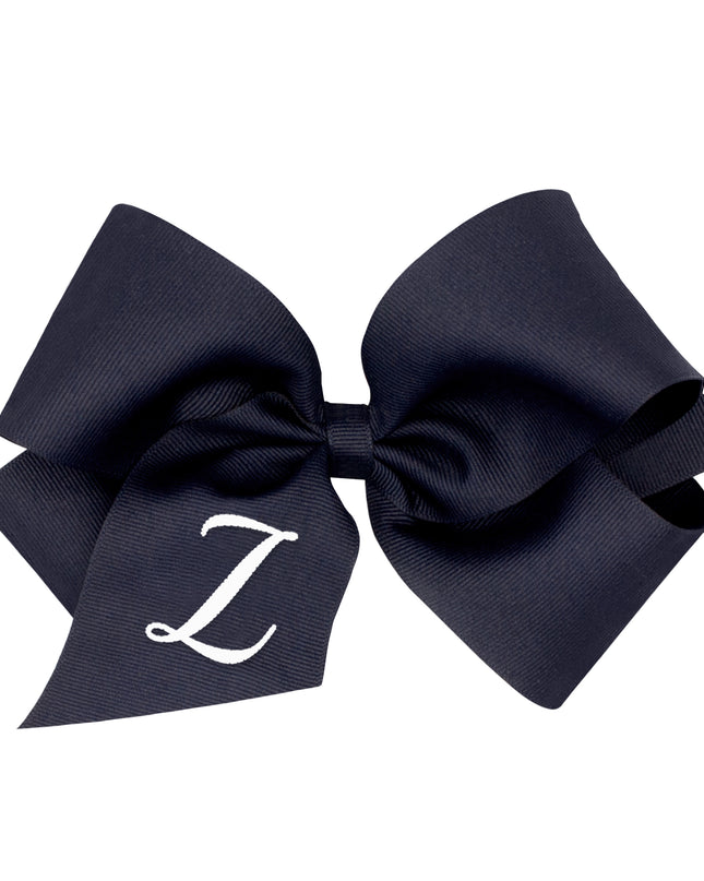 Monogrammed Grosgrain Girls Hair Bow