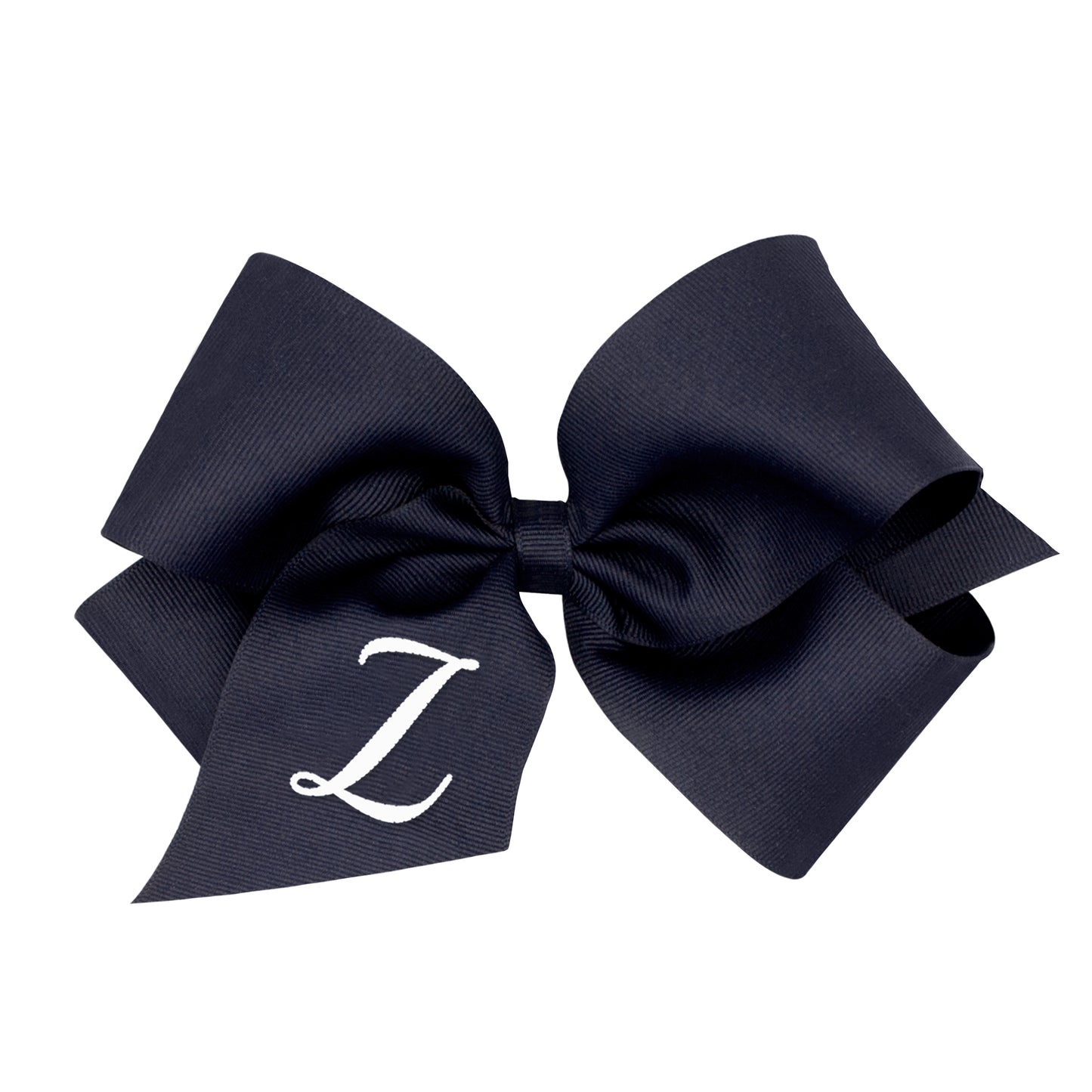 Monogrammed Grosgrain Girls Hair Bow