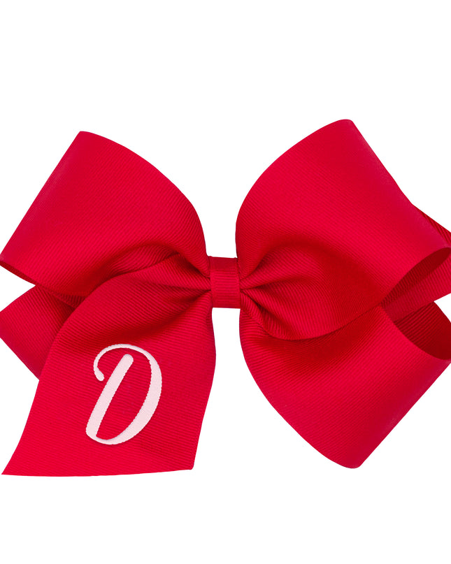 Monogrammed Grosgrain Girls Hair Bow