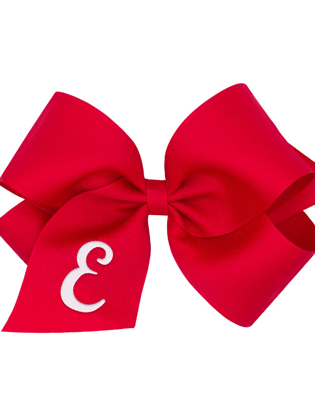Monogrammed Grosgrain Girls Hair Bow