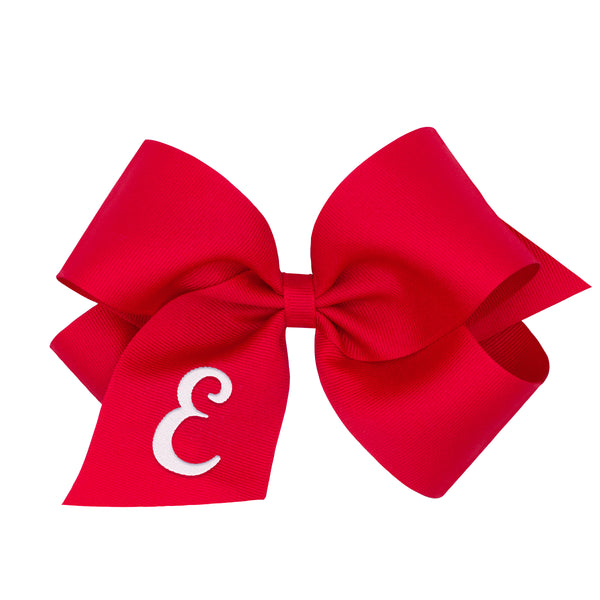 Monogrammed Grosgrain Girls Hair Bow