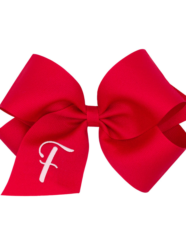 Monogrammed Grosgrain Girls Hair Bow