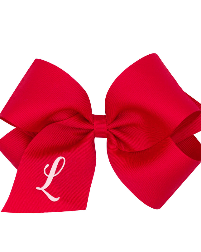 Monogrammed Grosgrain Girls Hair Bow