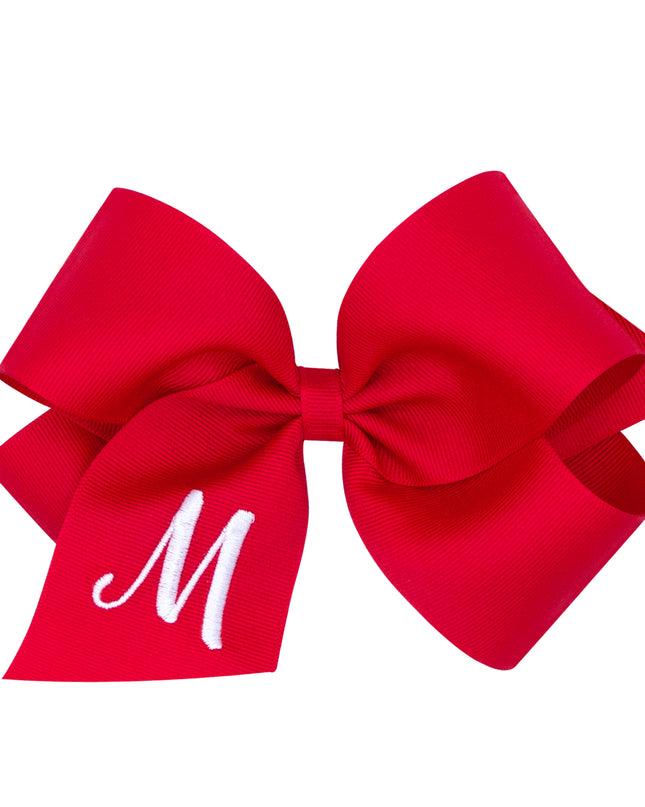 Monogrammed Grosgrain Girls Hair Bow