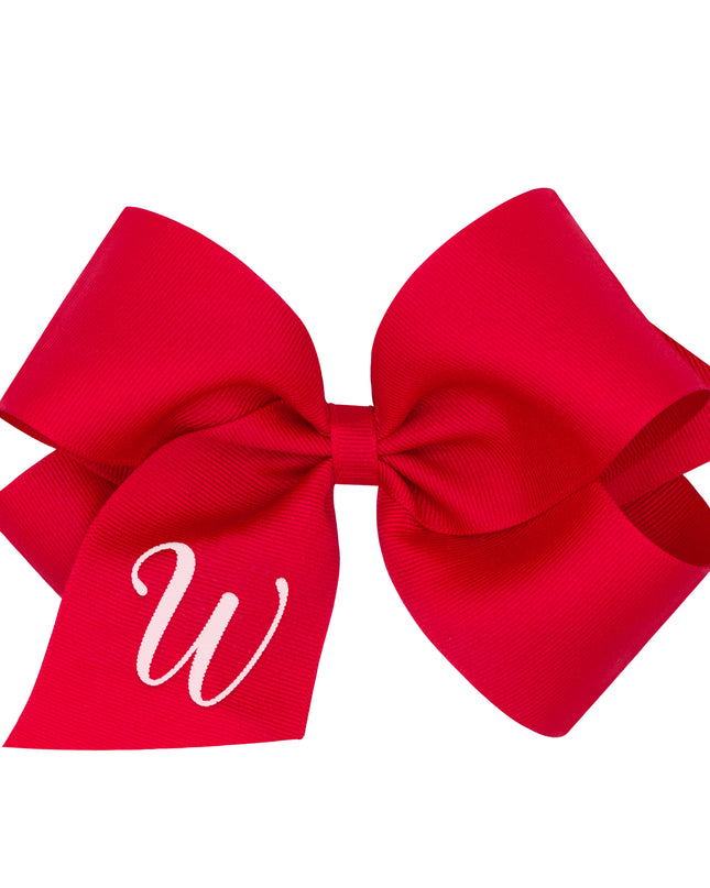 Monogrammed Grosgrain Girls Hair Bow