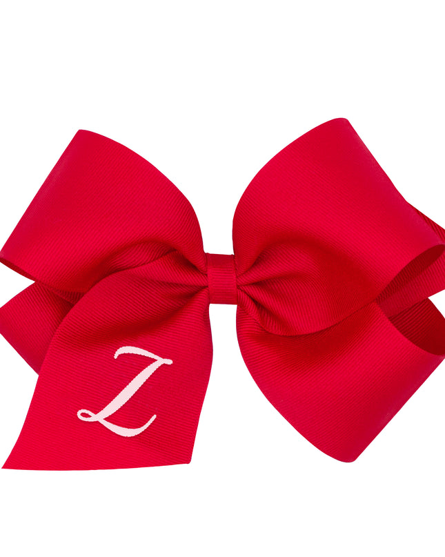 Monogrammed Grosgrain Girls Hair Bow