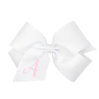 White with Light Pink Initial / A
