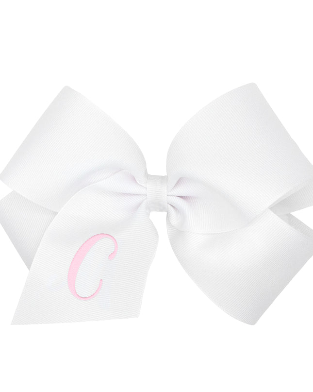 Monogrammed Grosgrain Girls Hair Bow