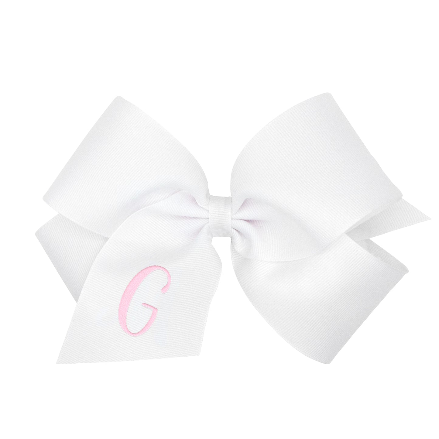 Monogrammed Grosgrain Girls Hair Bow