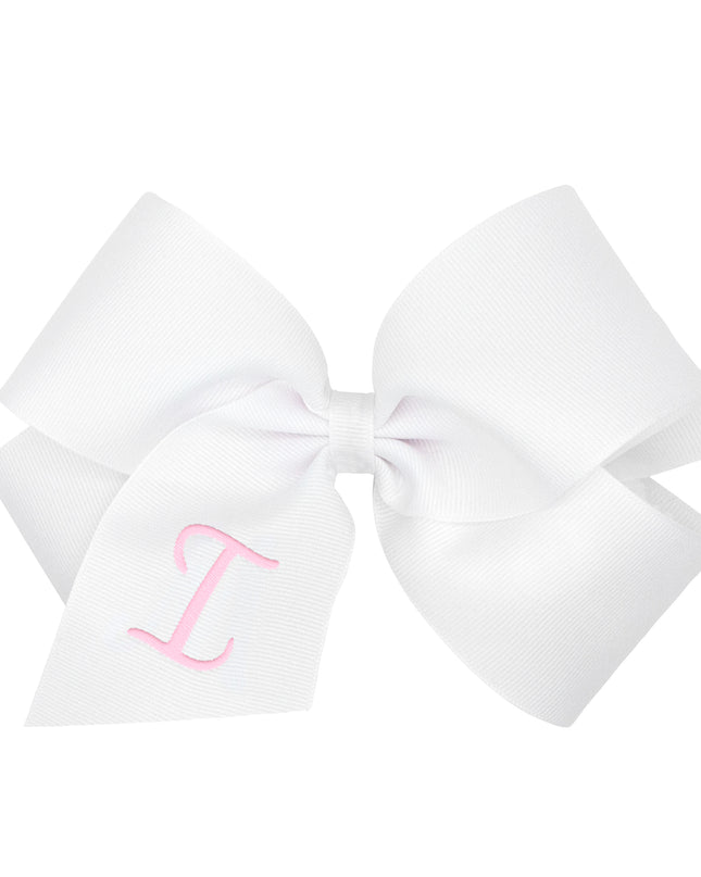 Monogrammed Grosgrain Girls Hair Bow