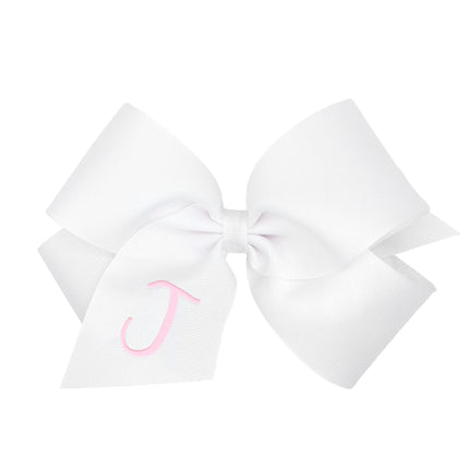 Monogrammed Grosgrain Girls Hair Bow