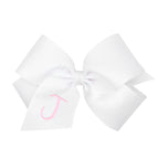 White with Light Pink Initial / J