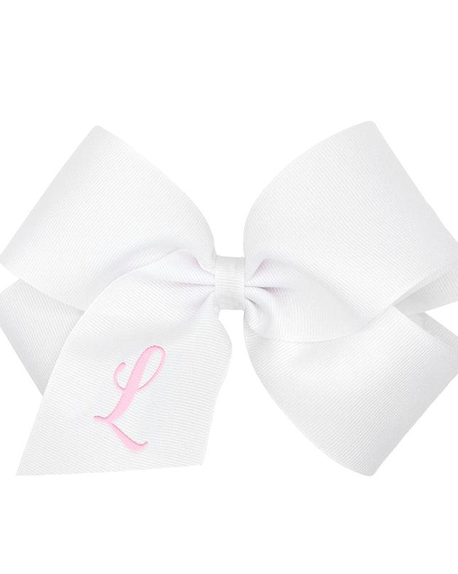 Monogrammed Grosgrain Girls Hair Bow