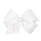 White with Light Pink Initial / N