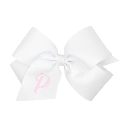 Monogrammed Grosgrain Girls Hair Bow