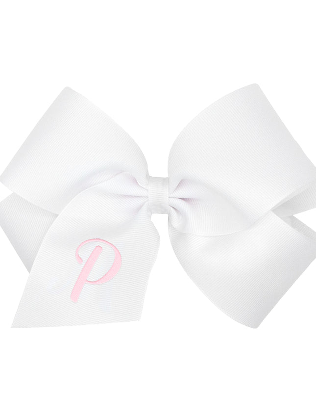 Monogrammed Grosgrain Girls Hair Bow