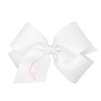 White with Light Pink Initial / Q