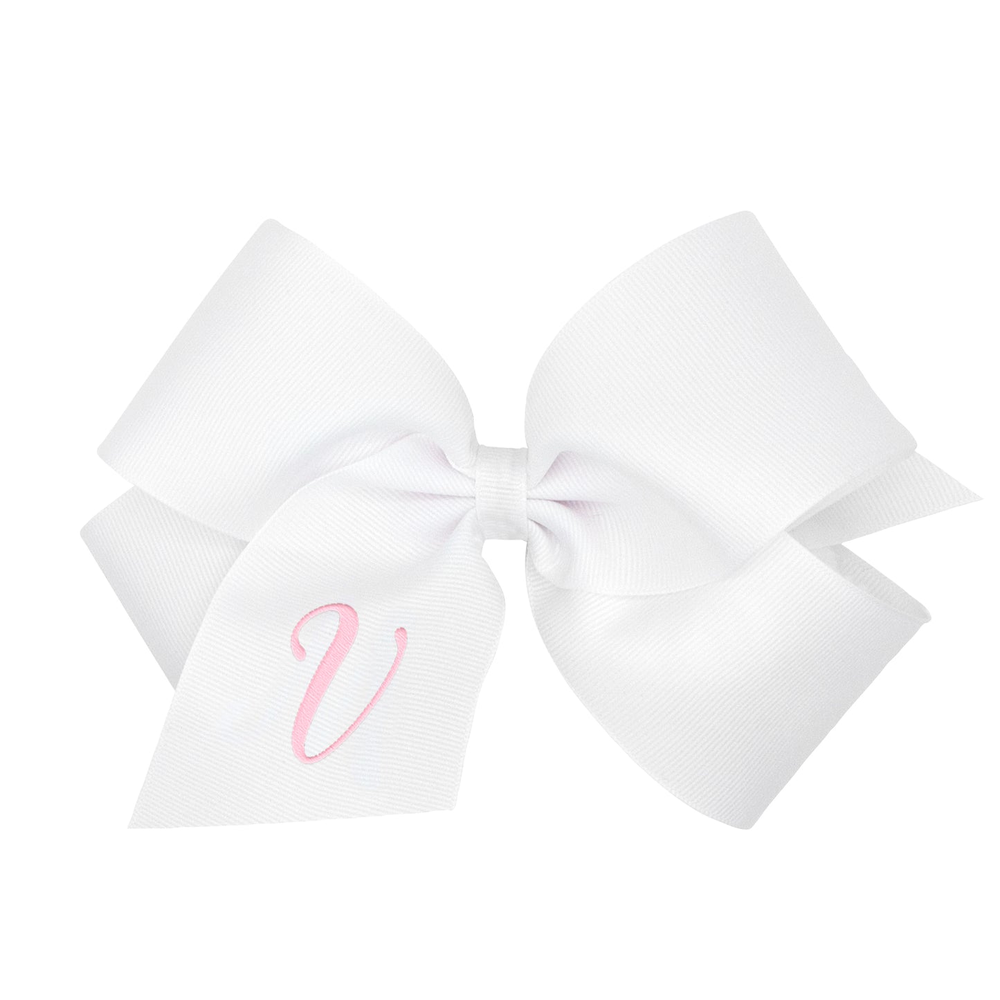 Monogrammed Grosgrain Girls Hair Bow