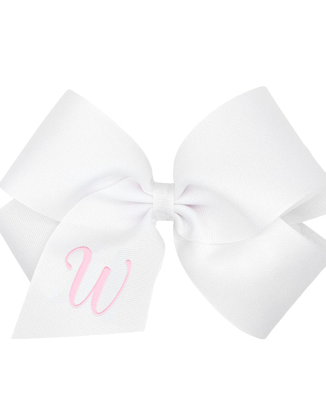 Monogrammed Grosgrain Girls Hair Bow