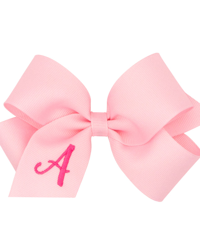 Monogrammed Grosgrain Girls Hair Bow