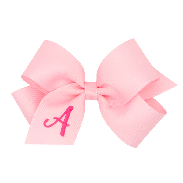 Monogrammed Grosgrain Girls Hair Bow