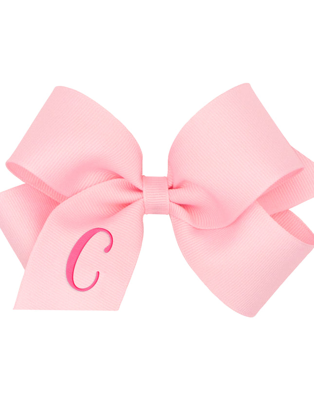 Monogrammed Grosgrain Girls Hair Bow