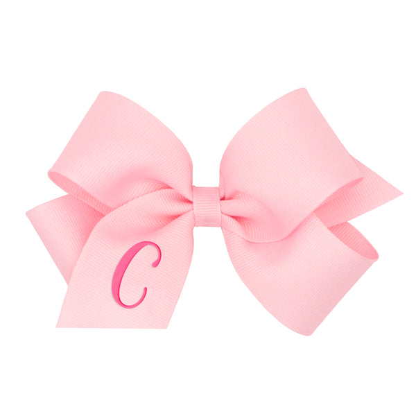 Monogrammed Grosgrain Girls Hair Bow