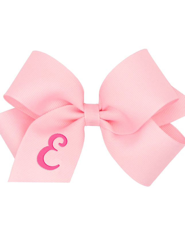Monogrammed Grosgrain Girls Hair Bow