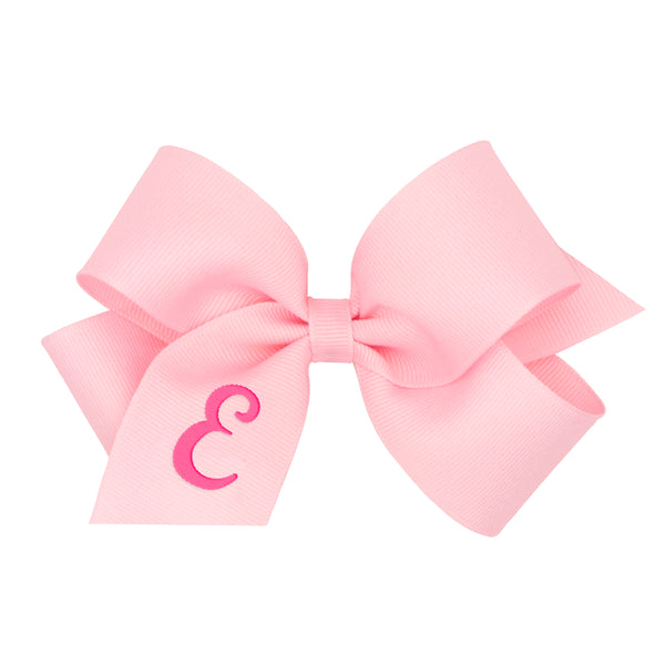 Monogrammed Grosgrain Girls Hair Bow