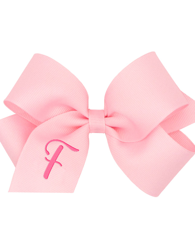 Monogrammed Grosgrain Girls Hair Bow