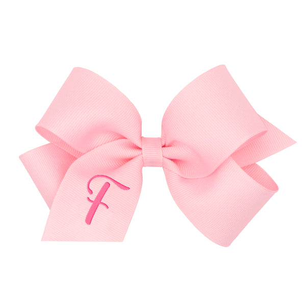 Monogrammed Grosgrain Girls Hair Bow