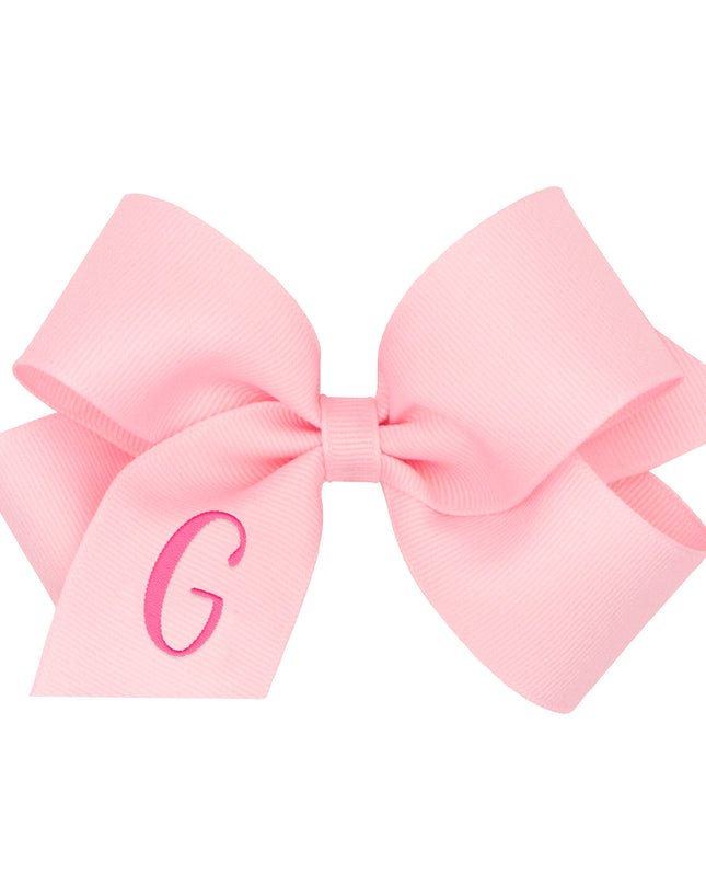 Monogrammed Grosgrain Girls Hair Bow