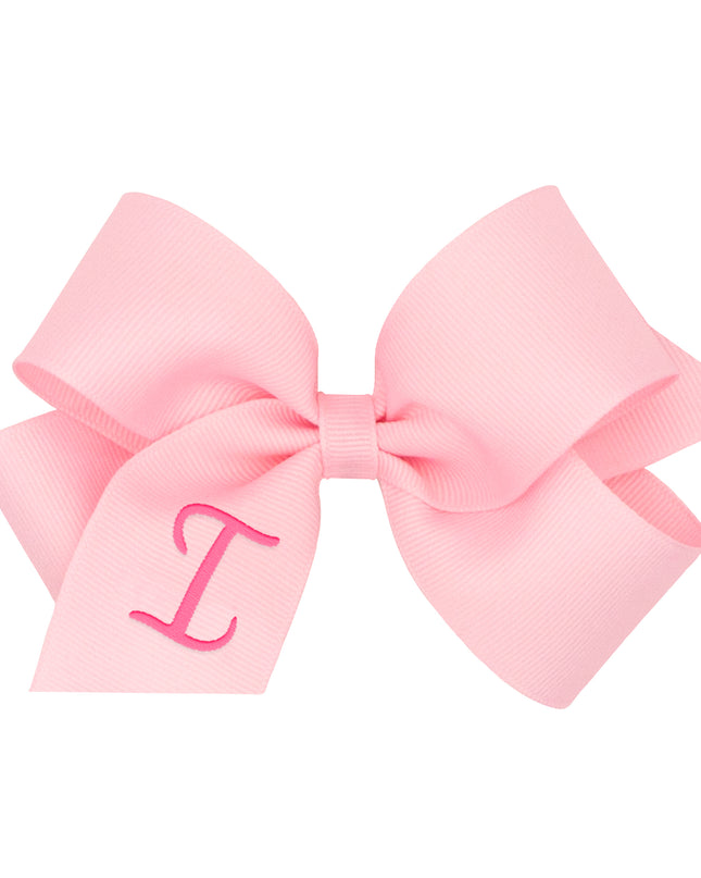 Monogrammed Grosgrain Girls Hair Bow