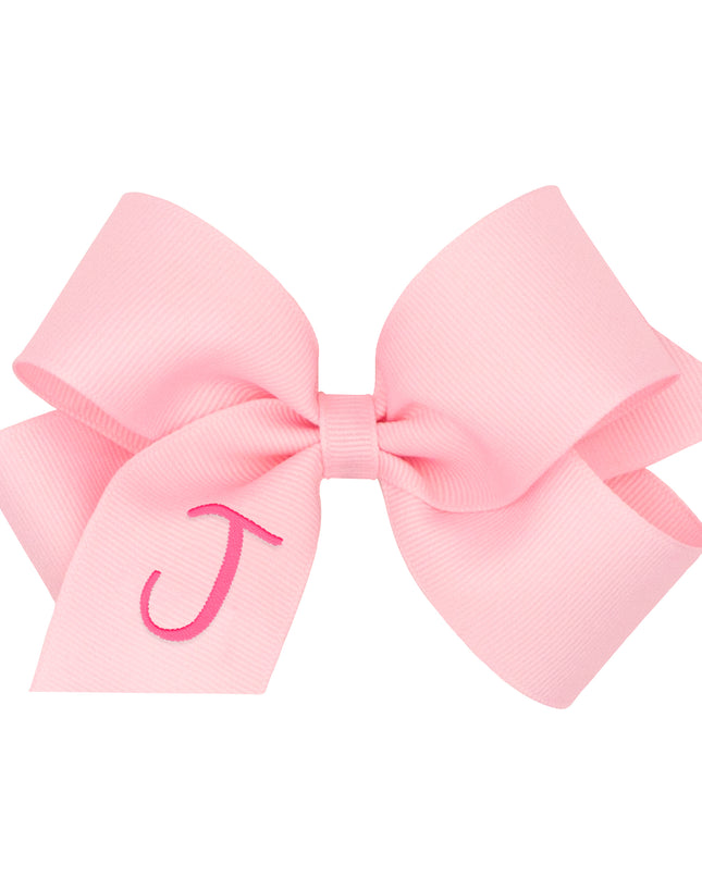 Monogrammed Grosgrain Girls Hair Bow