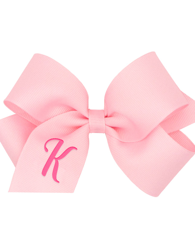 Monogrammed Grosgrain Girls Hair Bow
