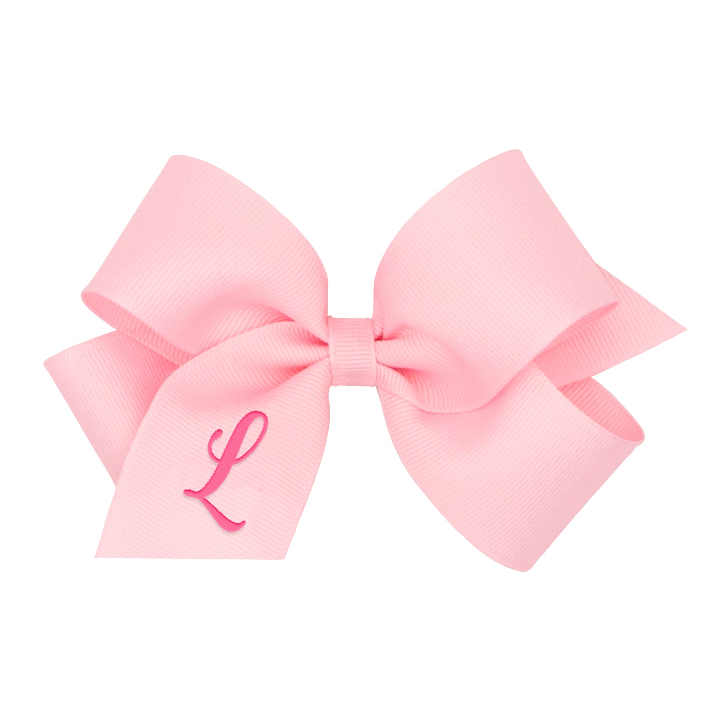 Monogrammed Grosgrain Girls Hair Bow