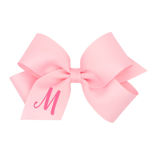 Monogrammed Grosgrain Girls Hair Bow