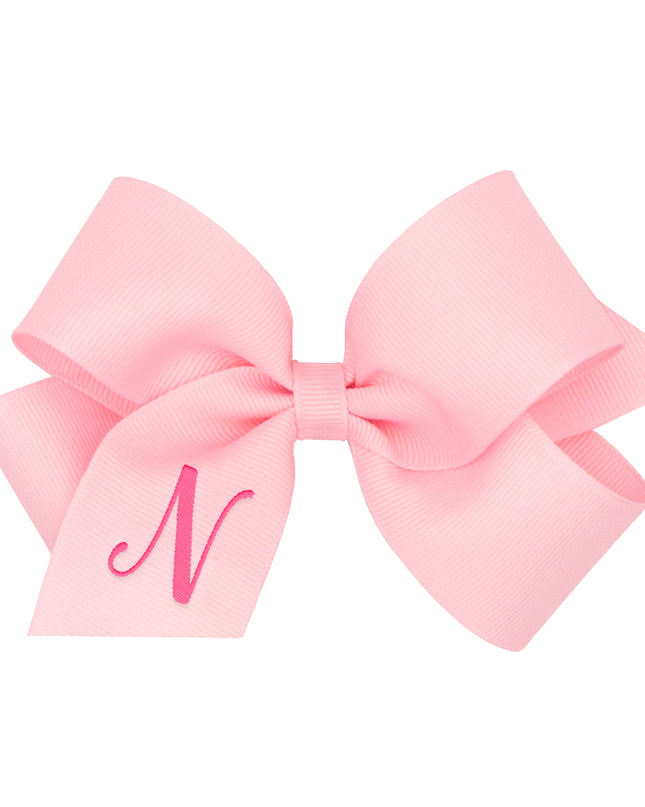 Monogrammed Grosgrain Girls Hair Bow