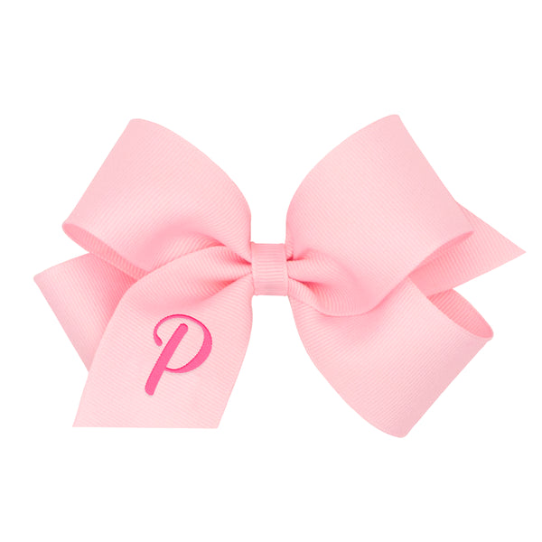 Monogrammed Grosgrain Girls Hair Bow