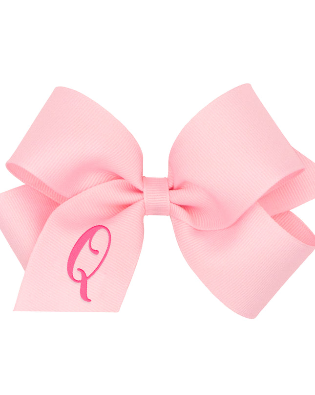 Monogrammed Grosgrain Girls Hair Bow