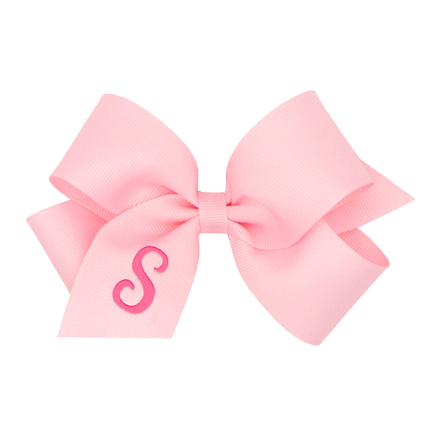 Monogrammed Grosgrain Girls Hair Bow