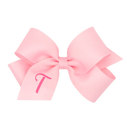 Monogrammed Grosgrain Girls Hair Bow