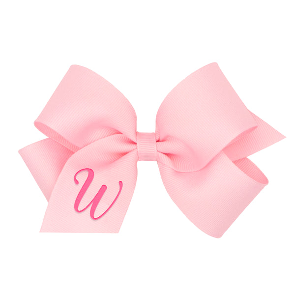 Monogrammed Grosgrain Girls Hair Bow