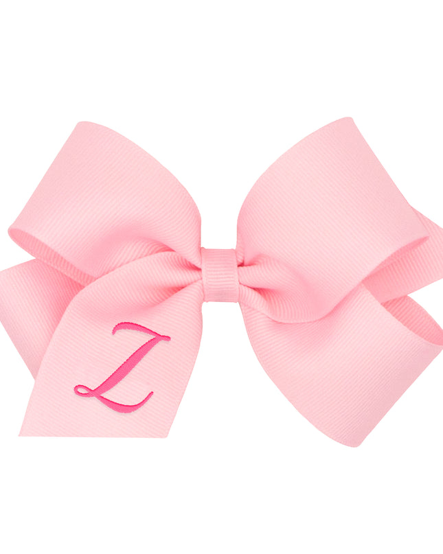 Monogrammed Grosgrain Girls Hair Bow