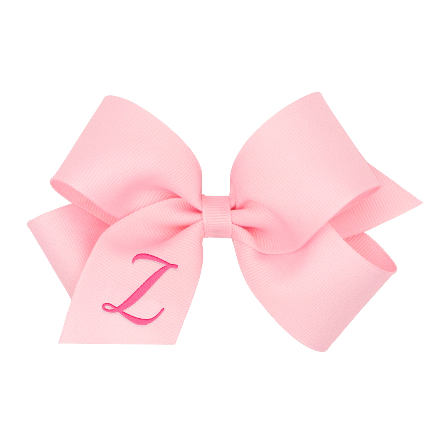 Monogrammed Grosgrain Girls Hair Bow