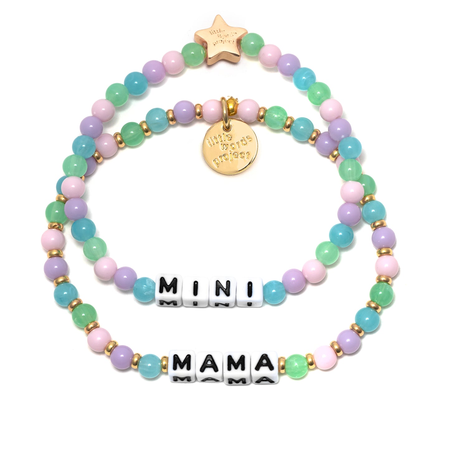 Little Word Project Stretch Bracelet -Mama & Mini- Cutie Pie