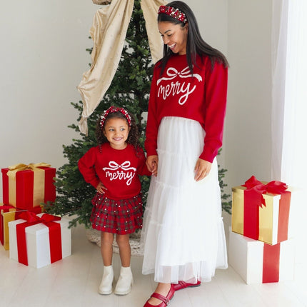 Merry Bow Christmas Sweater family