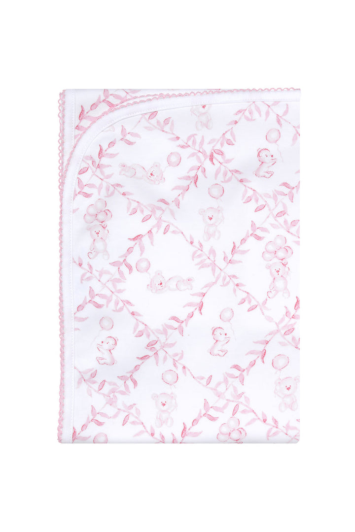 Bears Trellace Pink Blanket