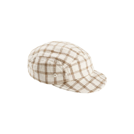 Woven Cap-Cinnamon Plaid 6-12M