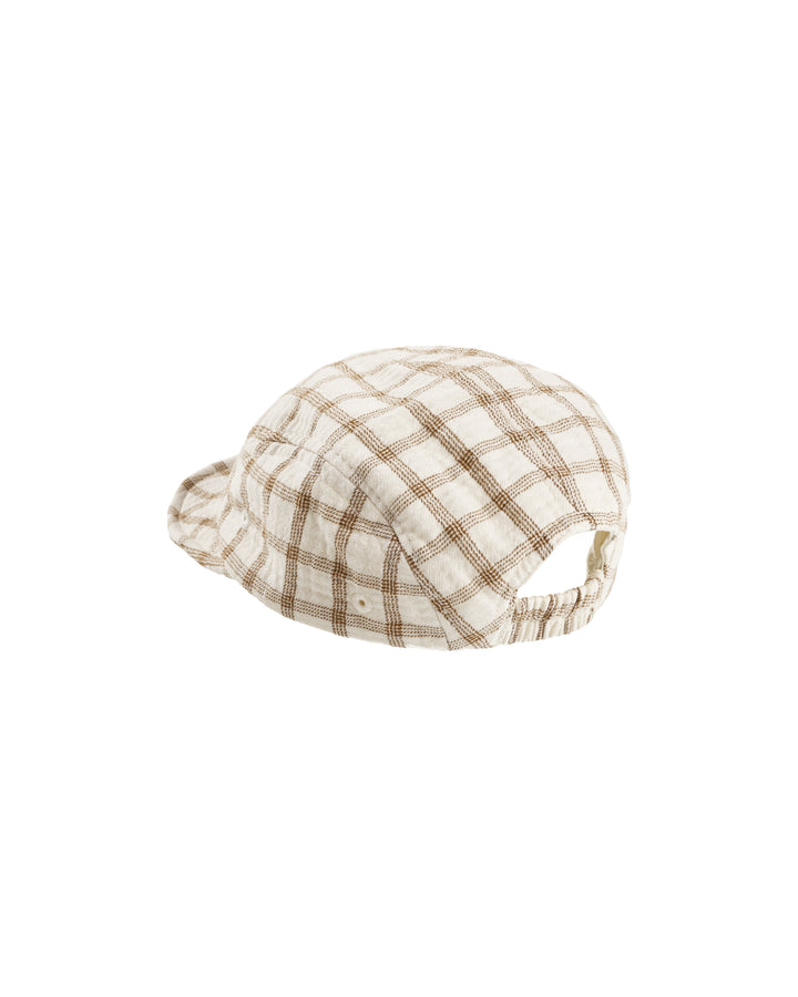 Woven Cap-Cinnamon Plaid 6-12M